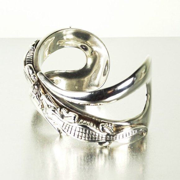 Barry Kieselstein-Cord Sterling Silver Alligators W/Diamond Eyes Cuff Bracelet - Picture 2 of 11